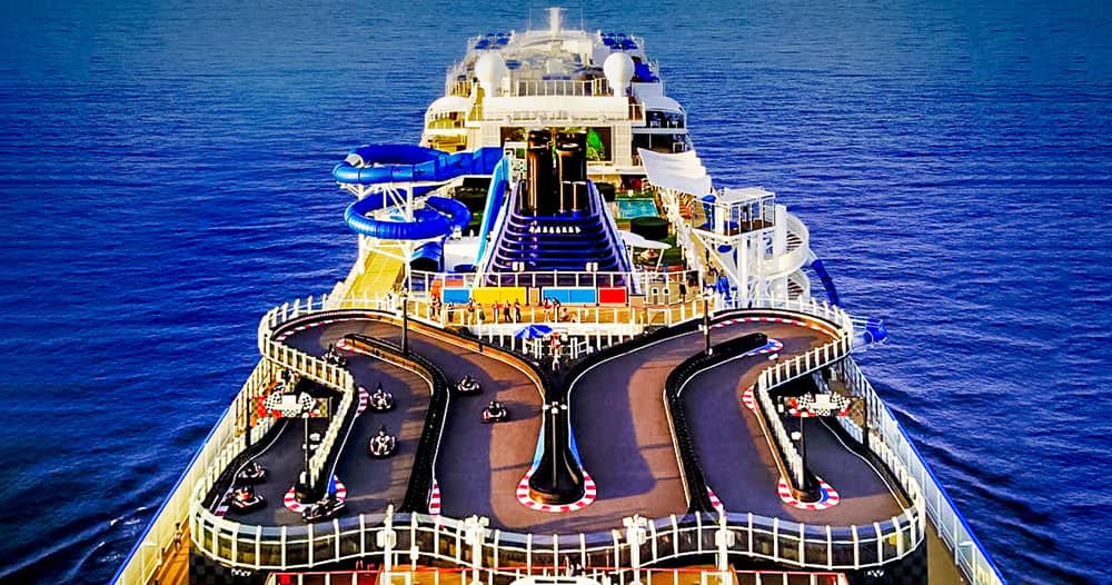Top Deck Activites on Norwegian Cruise Line Ships Bliss Race Track