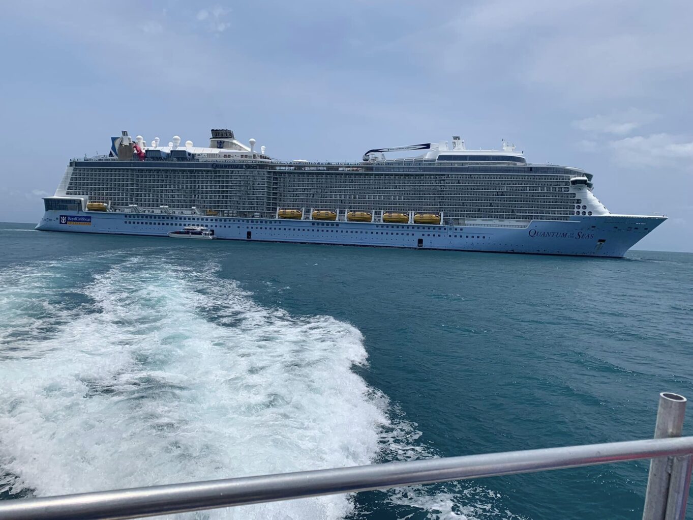 Tenders take passenegers from Quantum of the Seas to the port of Cairns. Facebook