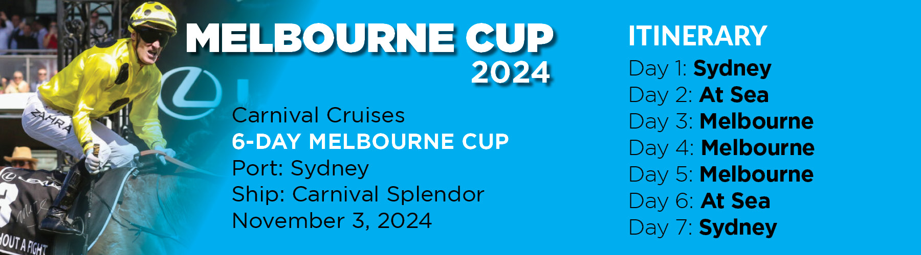 Carnival, P&O Australia Highlight 2024 Melbourne Cup Cruises