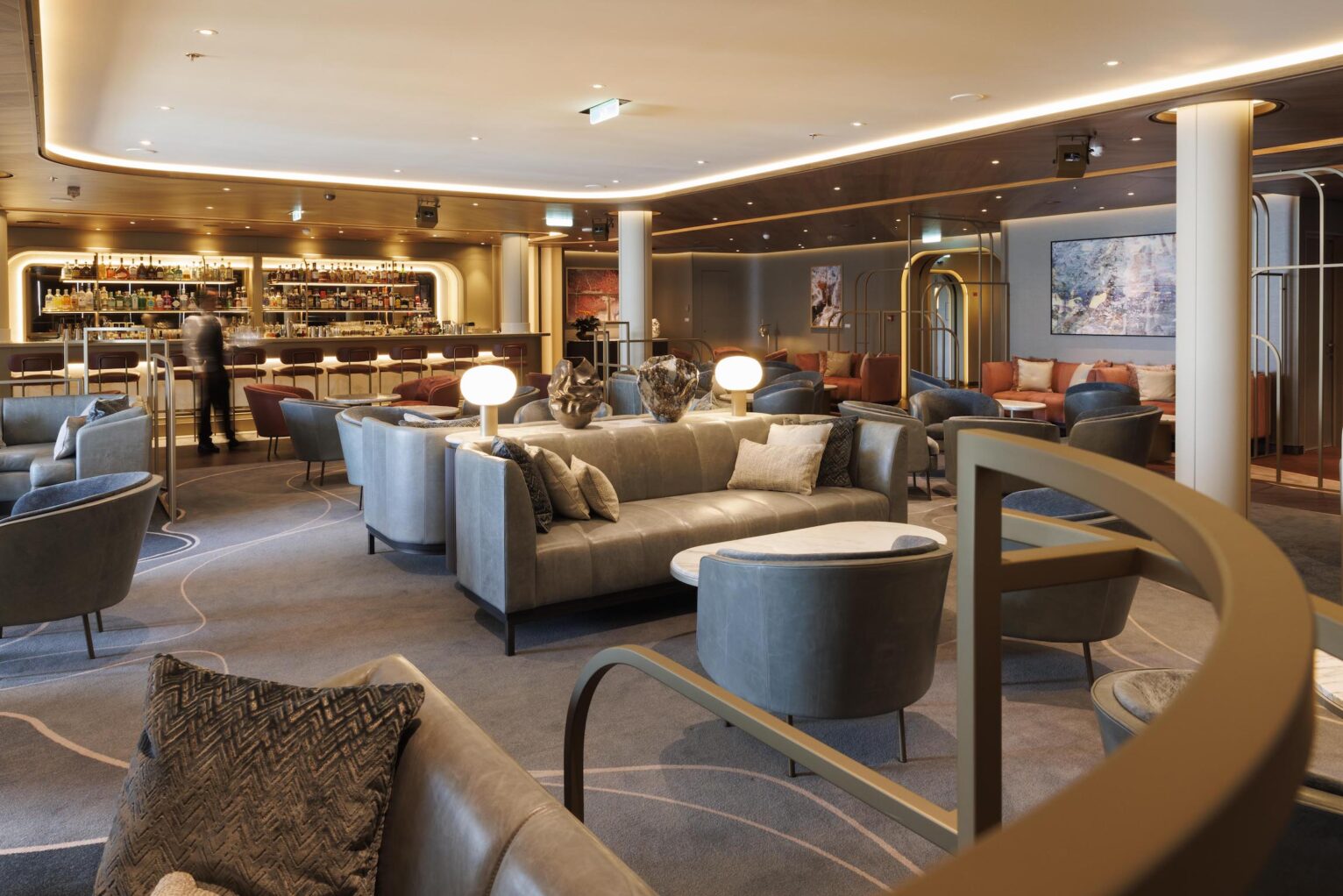 A panorama lounge on Silver Nova as Silversea celebrates 30 years.