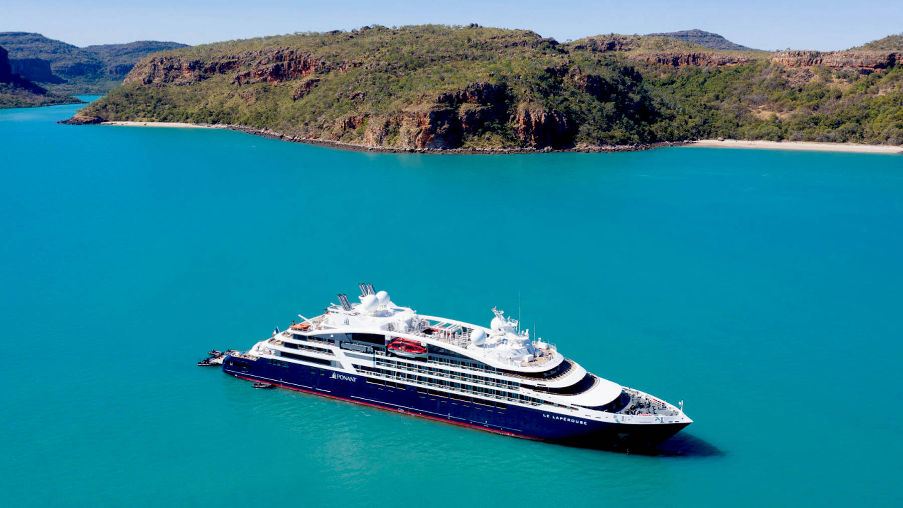 Ponant line offers expedition cruises to The Kimberley. 
