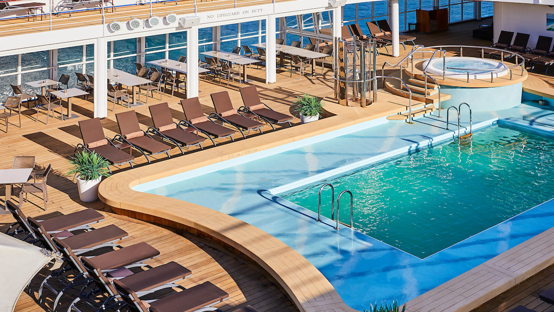 This ultra-luxurious pool is one of the amenities aboard 